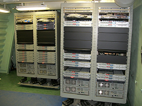 server stacks in racks